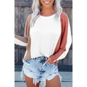 Colorblock Dolman Knit Top