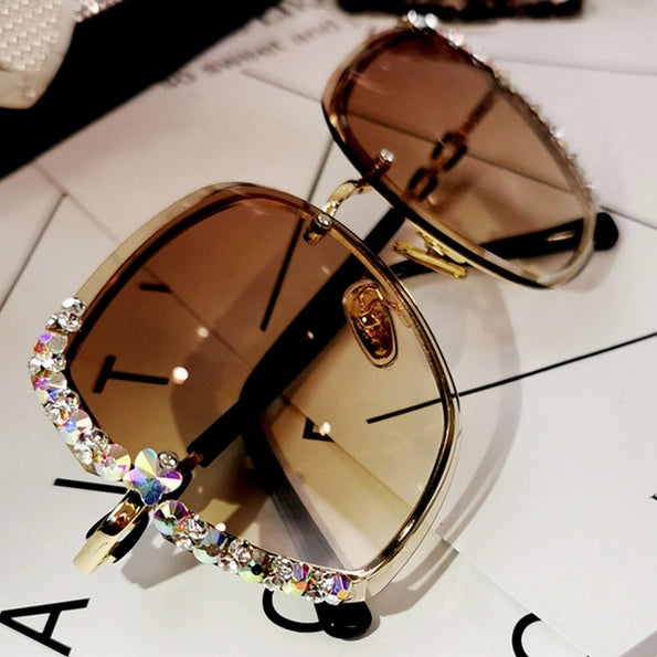 Women Uv Protection Rhinestone