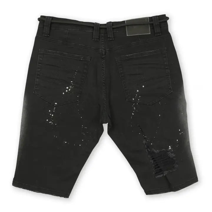 F622 Peyto Shredded Twill Shorts - Black