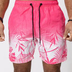 Pink leaf Swim Shorts