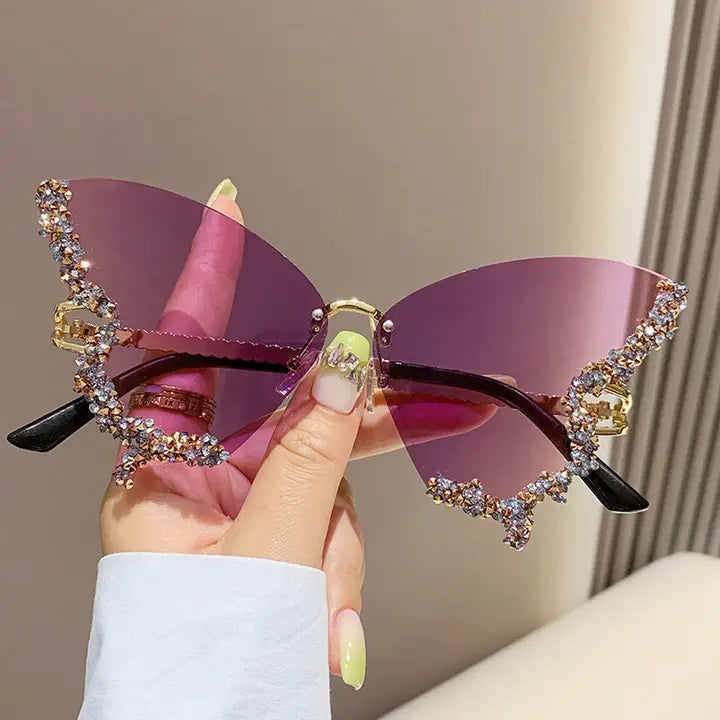 Vintage Rhinestone Butterfly