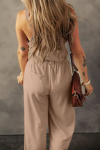 Ldc Textured Drawstring Jumpsuit