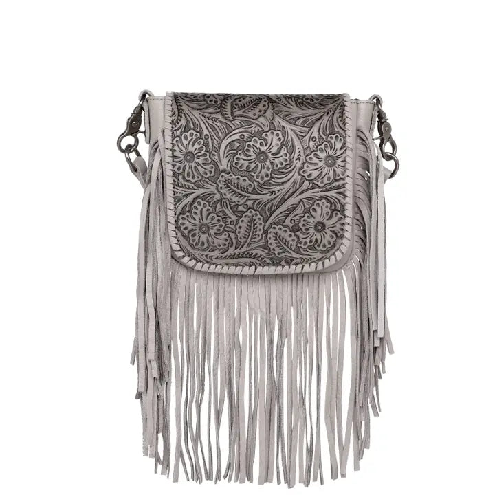 Montana West Genuine Leather Tooled Collection Frin
