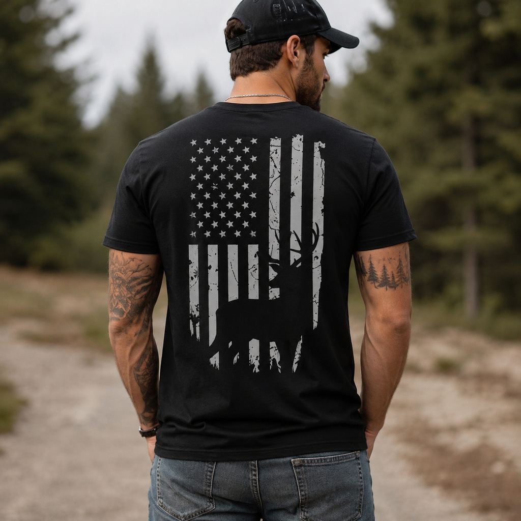 Deer Flag Tee Graphic Tee