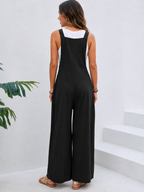 Mid-Waist Retro Solid Color Loose Casual Fashion romper