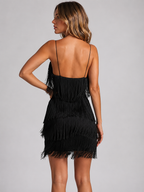 Fringe Tassel Club Party Prom Mini Dress