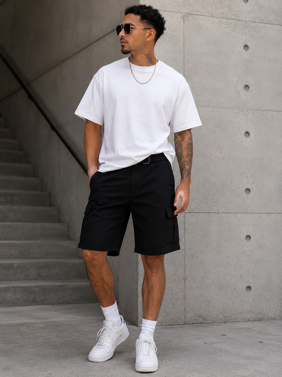 Men's Cargo Shorts with Belt