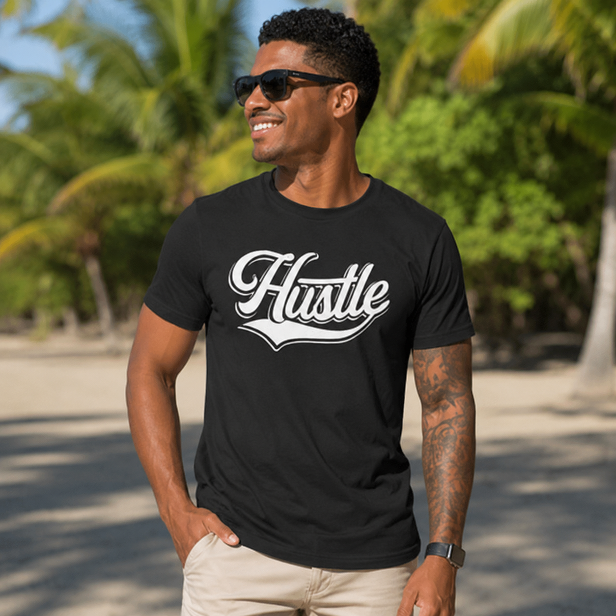 Hustle Graphic Mens Tee