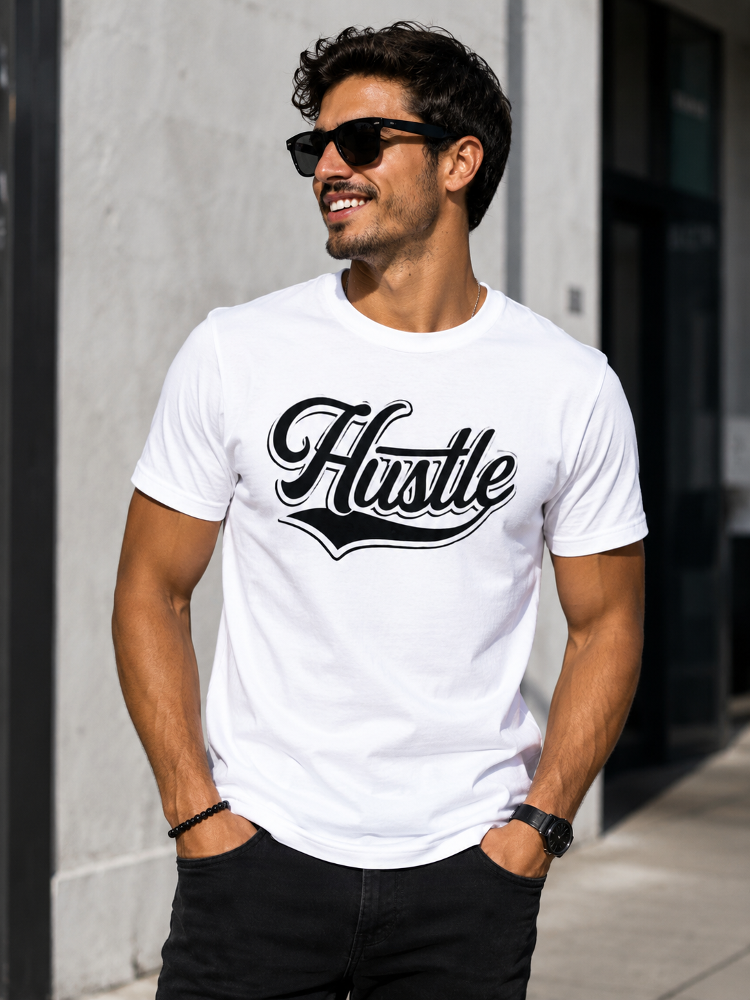 Hustle Graphic Mens Tee