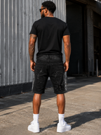 F622 Peyto Shredded Twill Shorts - Black