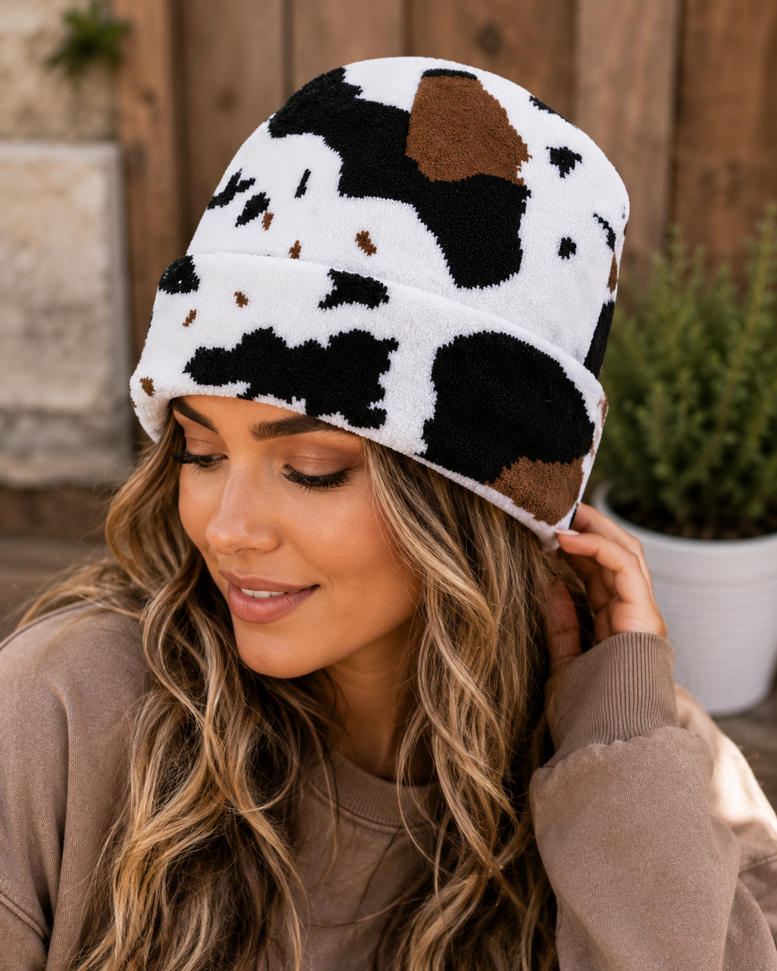 Cow Western Beanie Hat