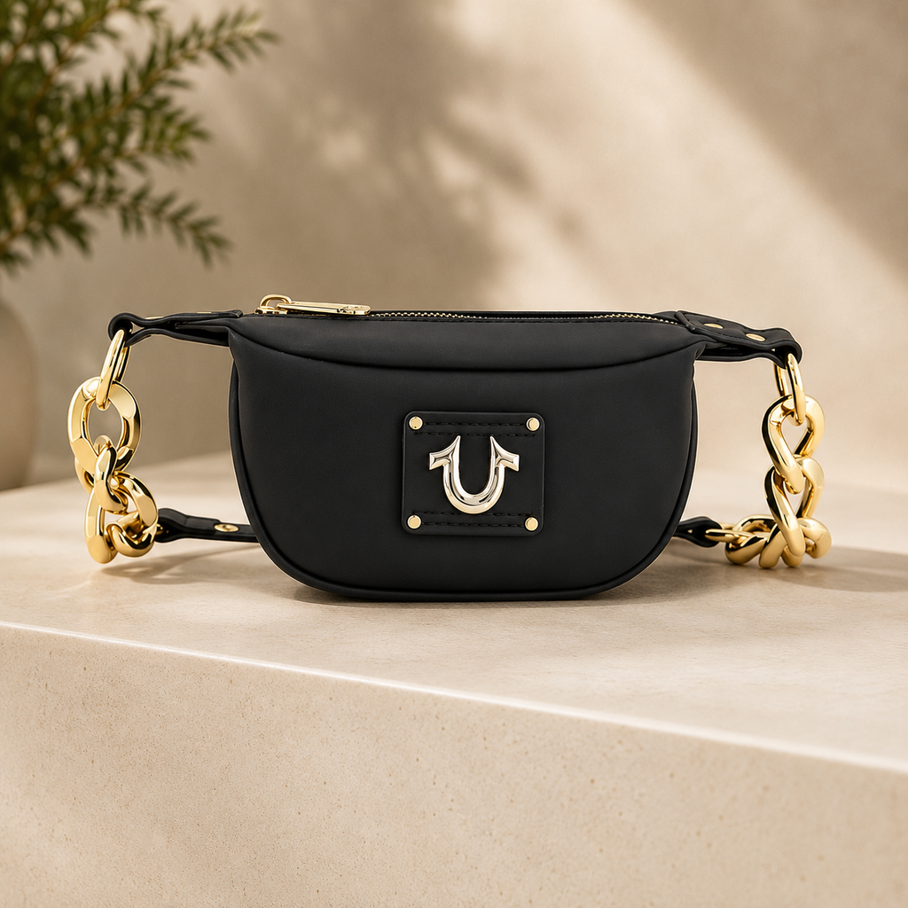 True Religion Women's Suede Chain Hobo Bag