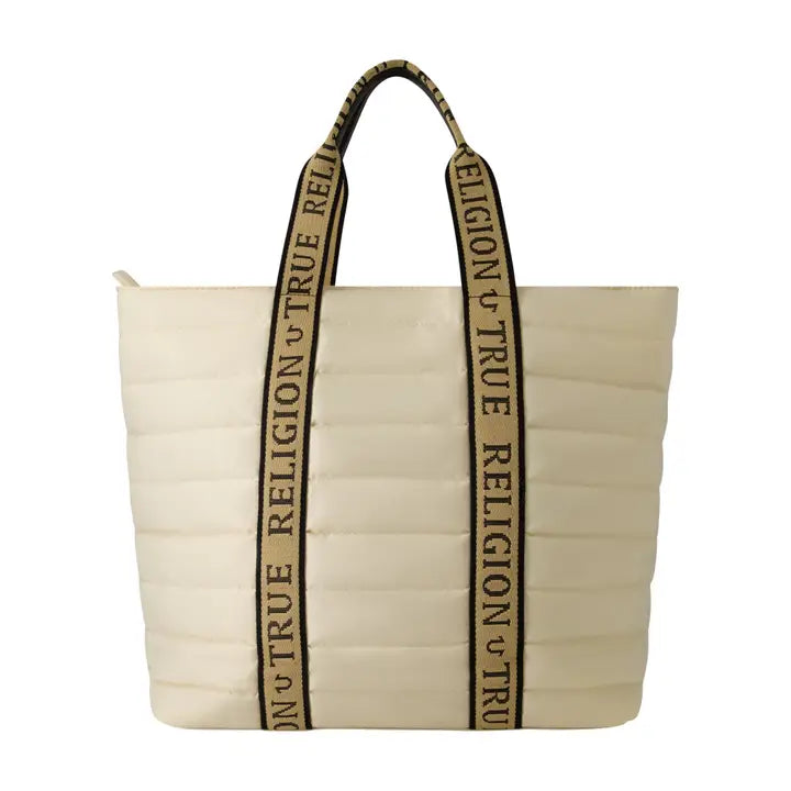 True Religion Nylon Solid Quilted Tote