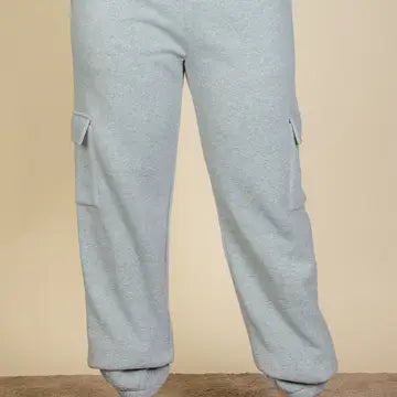 Plus Size Side Pocket Drawstring Waist Sweatpants