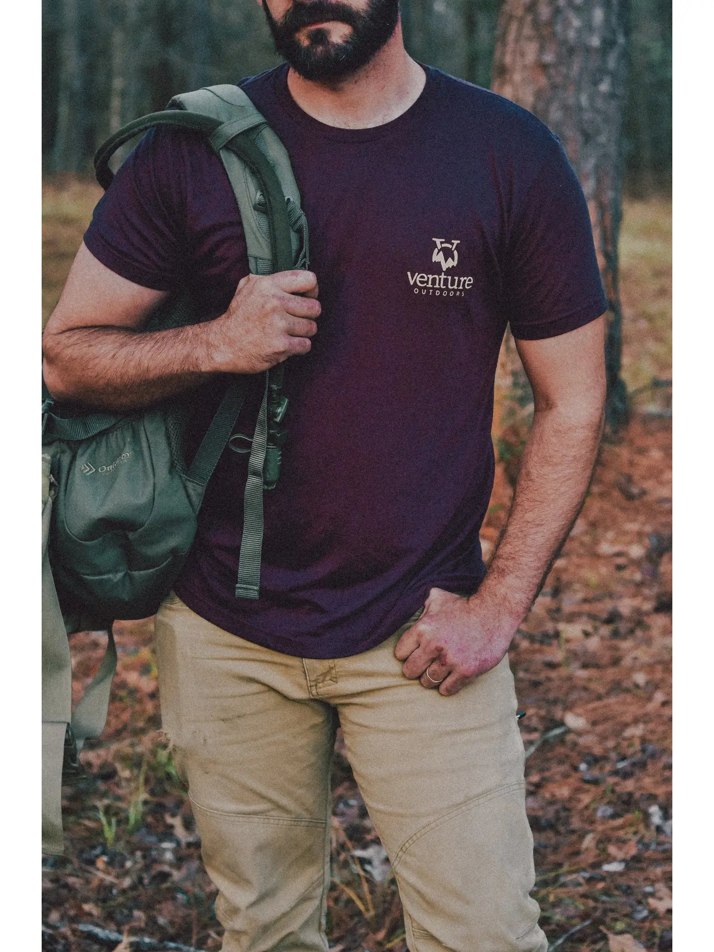Venture Men's - Hooks, Racks Maroon Tee