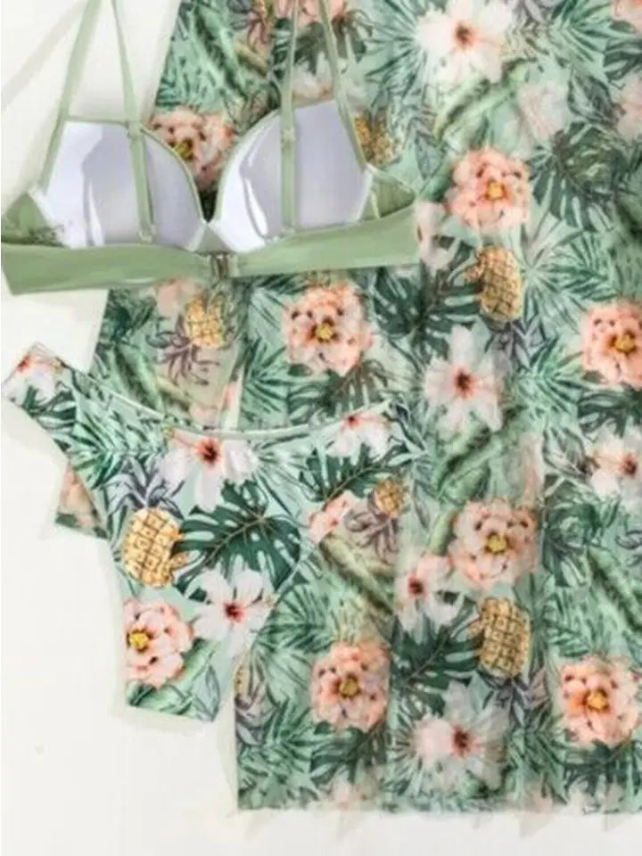 Sunscreen Beach Swimsuit Three Piece Set