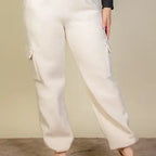 Plus Size Side Pocket Drawstring Waist Sweatpants
