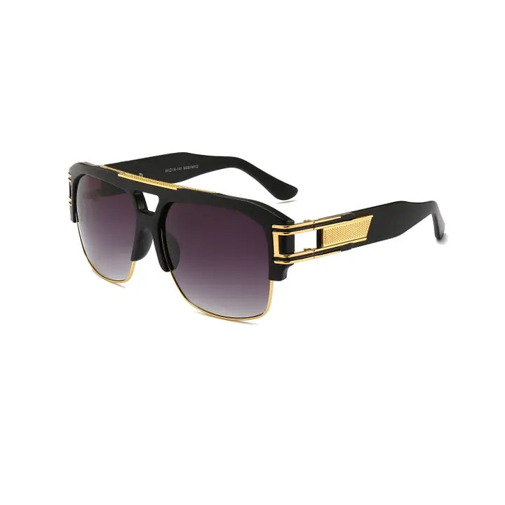 Men's Big Lens Square Sunglasses