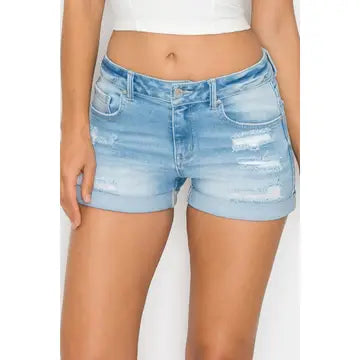 Vintage with Destruction Denim Jeans Shorts
